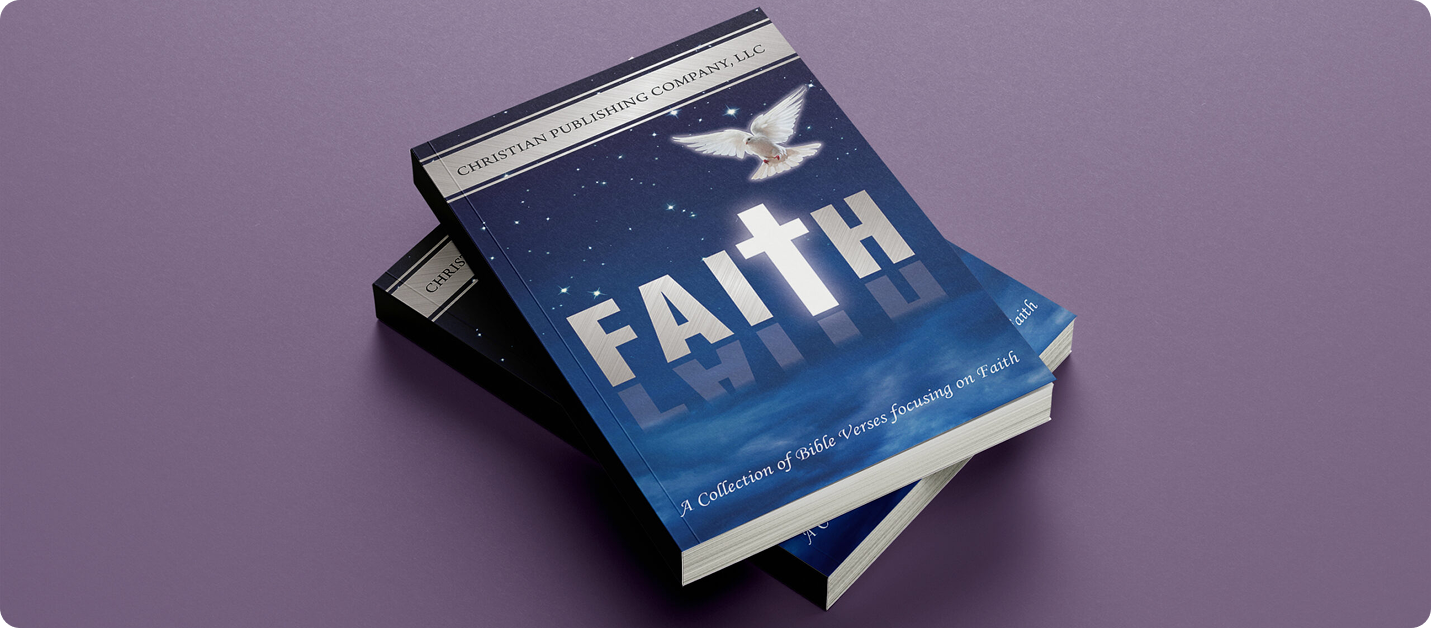 Book cover 'Faith' with white dove flying over starry night sky